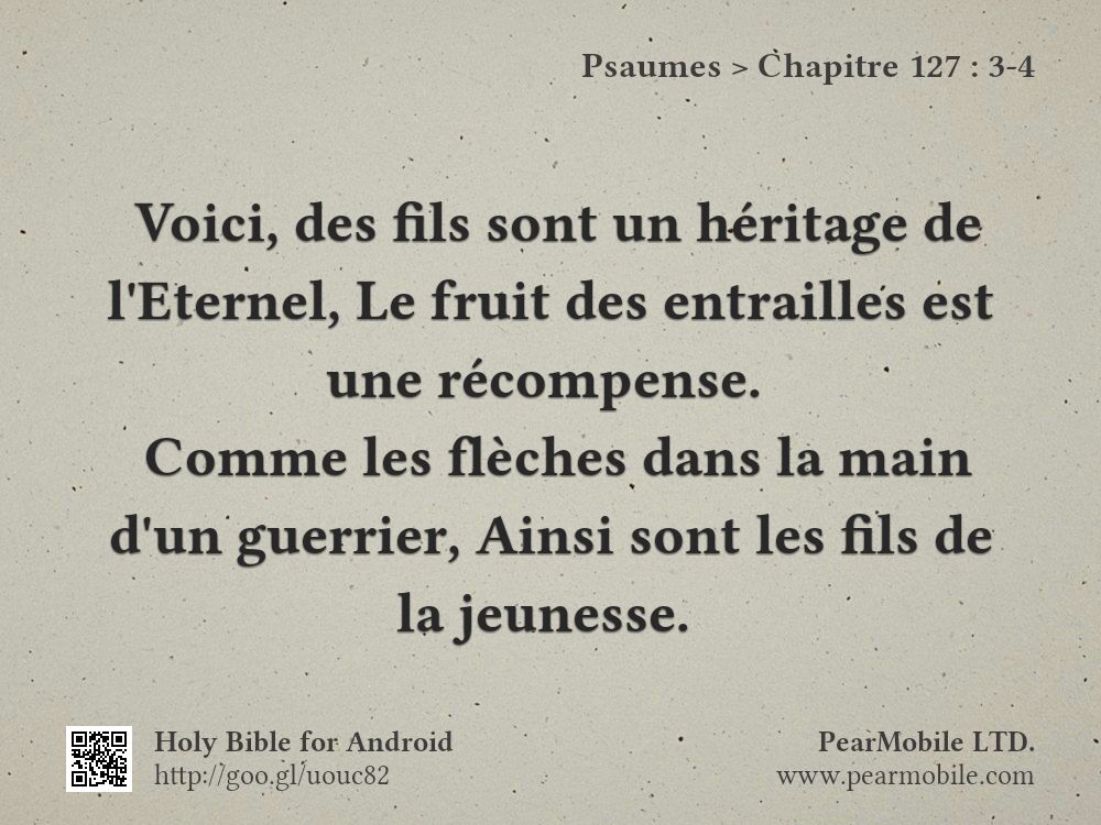 Psaumes, Chapitre 127:3-4